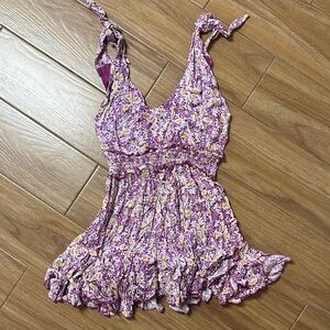 Skylar + Madison Purple and White Floral Dress